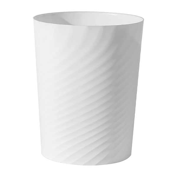 UUJOLY Plastic Small Trash Can Wastebasket, Garbage Container Basket for Bathrooms, Laundry Room, Kitchens, Offices, Kids Rooms, Dorms, (White, 1.8 Gallon) 